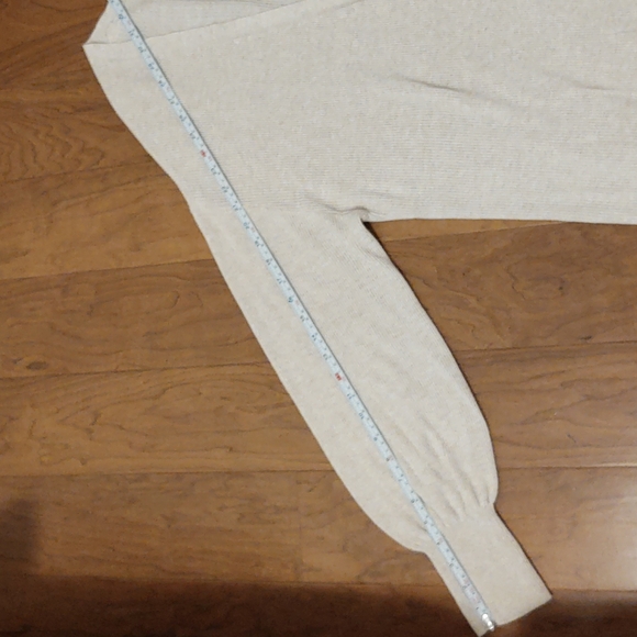 nu-in Long Balloon Sleeve Cardigan Sweater Viscose cream soft Made in Portugal - Picture 11 of 12